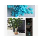 Fluorescenčné kamienky 100ks (svietia v tme) - svetlomodré