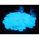 Fluorescenčné kamienky 100ks (svietia v tme) - svetlomodré