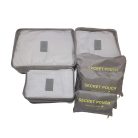 Sada tašiek s organizérom v sivej farbe - 6 dielna