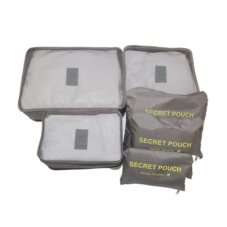 Sada tašiek s organizérom v sivej farbe - 6 dielna