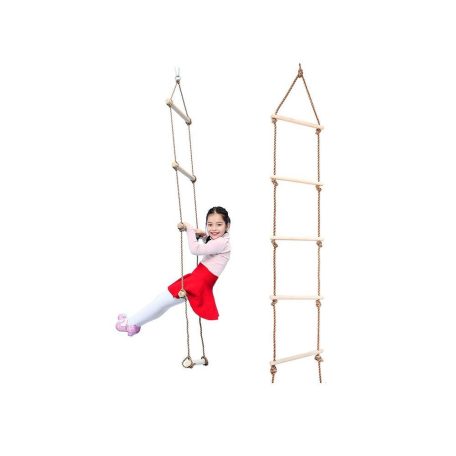 Drevený lanový rebrík