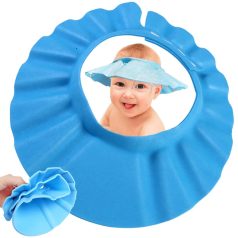   Nastaviteľná kúpacia čiapka na umývanie vlasov pre bábätká alebo malé deti - modrá