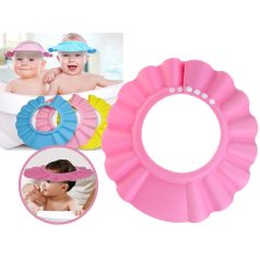   Nastaviteľná kúpacia čiapka na umývanie vlasov pre bábätká alebo malé deti - ružová
