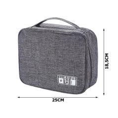   Cestovný organizér s nastaviteľnými priehradkami na káble