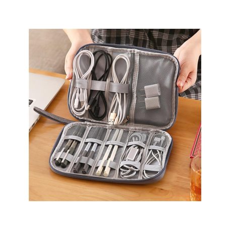 Organizér s nastaviteľnými priehradkami na káble a nabíjačku - 24 x 17 x 3 cm