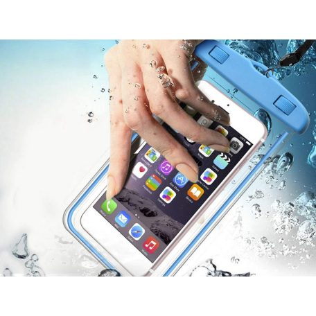 Vodotesné puzdro na telefón v modrej farbe pre 6,5" (16,5 cm) telefóny