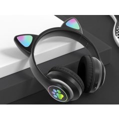   Bezdrôtové slúchadlá Cat s labkou Bluetooth  - v čiernej farbe