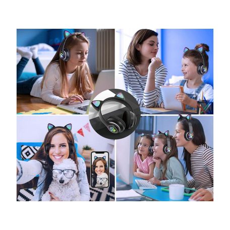 Bezdrôtové slúchadlá Cat s labkou Bluetooth  - v čiernej farbe