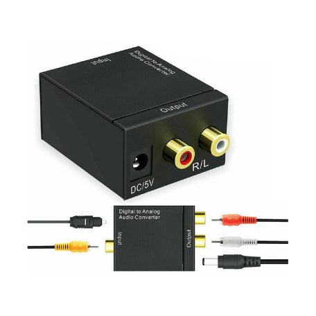 Konvertor Digitálny adaptér  (koaxiálny, Toslink SPDIF / RCA R/L)