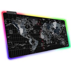   Veľká podložka pod myš s LED podsvietením 80 x 30 cm - so vzorom mapy