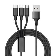 Kábel USB 3 v 1 (Type-C, micro USB, Lightning)