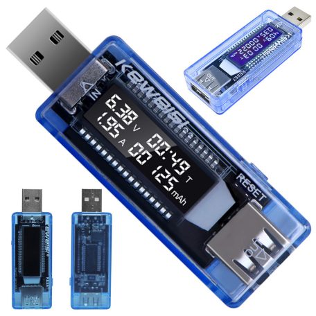USB voltmeter, ampérmeter a merač napätia