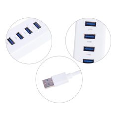 4portový rozbočovač USB 3.0 v bielej farbe