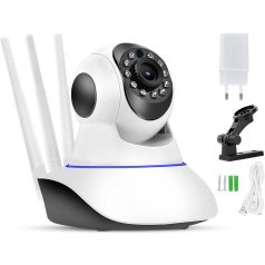   Otočná pohybová WiFi interiérová IP kamera s 11 infračervenými LED diódami a obojsmernou audio funkciou