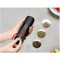   Nastaviteľný elektrický mlynček na korenie s zabudovaným osvetlením