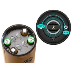   Nastaviteľný elektrický mlynček na soľ a korenie s LED osvetlením