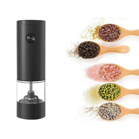 Nastaviteľný elektrický mlynček na soľ a korenie s LED osvetlením