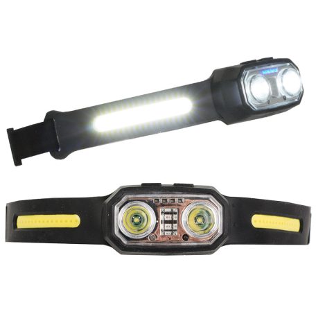Dvojitá LED čelovka s bočným osvetlením