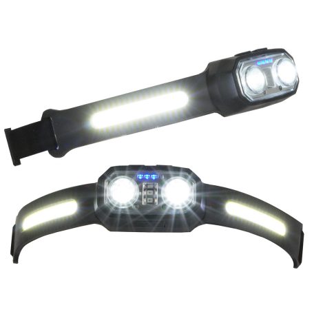 Dvojitá LED čelovka s bočným osvetlením
