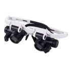 Skúmacie sklo na šperky 23x lupa s 8 LED diódami