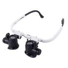 Skúmacie sklo na šperky 23x lupa s 8 LED diódami