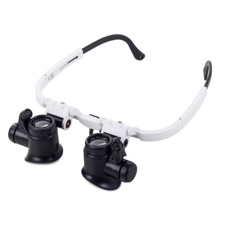 Skúmacie sklo na šperky 23x lupa s 8 LED diódami