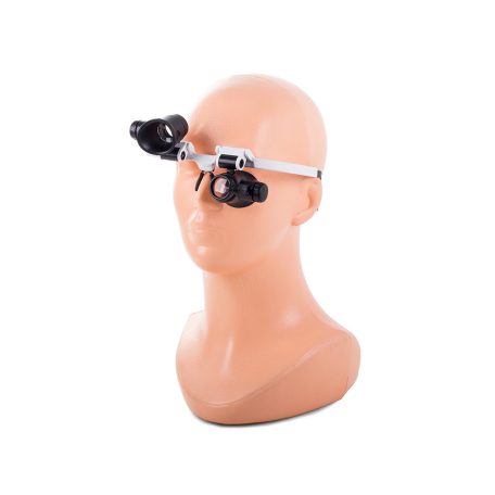 Skúmacie sklo na šperky 23x lupa s 8 LED diódami