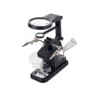 Univerzálny stojan na spájkovanie s lupou