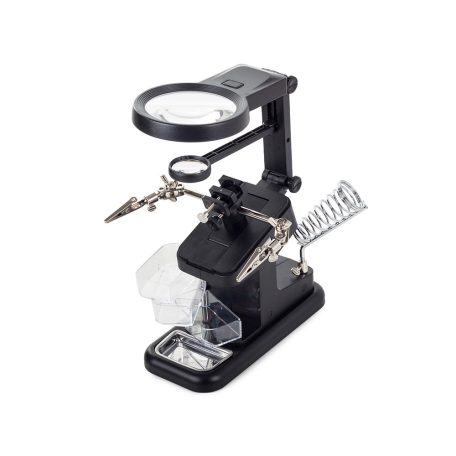 Univerzálny stojan na spájkovanie s lupou