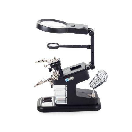 Univerzálny stojan na spájkovanie s lupou