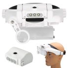 Náhlavná lupa s LED osvetlením 11,5-násobným  zväčšením