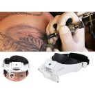 Náhlavná lupa s LED osvetlením 11,5-násobným  zväčšením