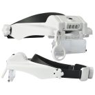 Náhlavná lupa s LED osvetlením 11,5-násobným  zväčšením