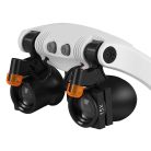 Dvojité zväčšovacie okuliare so zabudovaným LED osvetlením - 3X-10X zväčšenie