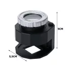 Klenotnícky 30x mikroskop s 3 LED diódami a UV svetlom v praktickom úložnom priestore