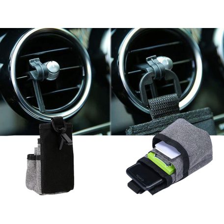 Závesné puzdro do auta na mobilný telefón a okuliare