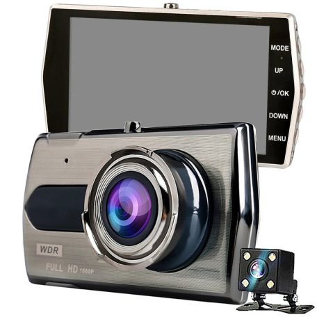 Full HD kamera do auta s LCD displejom a nastaviteľným držiakom
