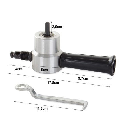 Nástavec do vŕtačky na rezanie plechu