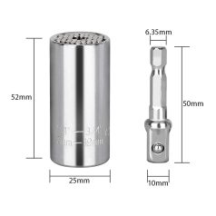  Univerzálny nástavcový gola kľúč 7 - 19mm CR-V  1/4-3