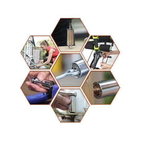  Univerzálny nástavcový gola kľúč 7 - 19mm CR-V  1/4-3