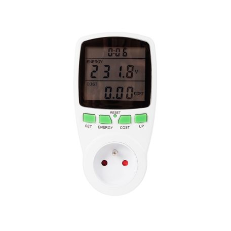  Digitálny merač spotreby s LCD displejom (wattmeter)