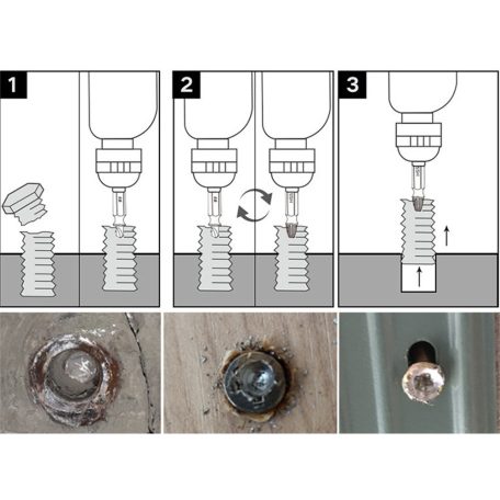 Vyťahovač zalomených skrutiek 4ks