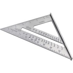 Veľkouhlé hliníkové tesárske pravítko 180 mm