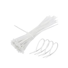 Sťahovacie pásky 2,5 x 100 mm 100 ks - biela