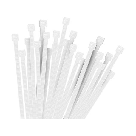 Sťahovacie pásky 2,5 x 100 mm 100 ks - biela