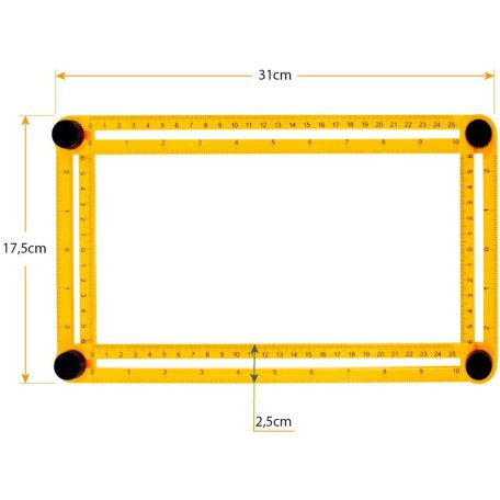 Multifunkčný nastaviteľný uhlomer