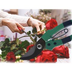 Záhradné nožnice v zelenej farbe - 18 cm