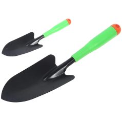 Záhradný rýľ v zelenej farbe na sadenie rastlín