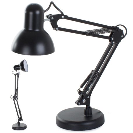 Nastaviteľná stolová lampa v čiernej farbe s vypínačom - 40 W