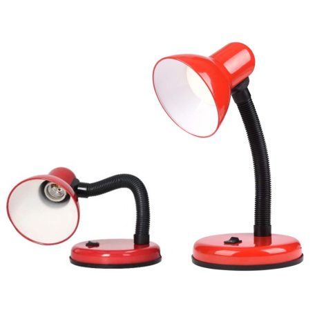 Nastaviteľná stolová lampa v červenej farbe s vypínačom - 40 W